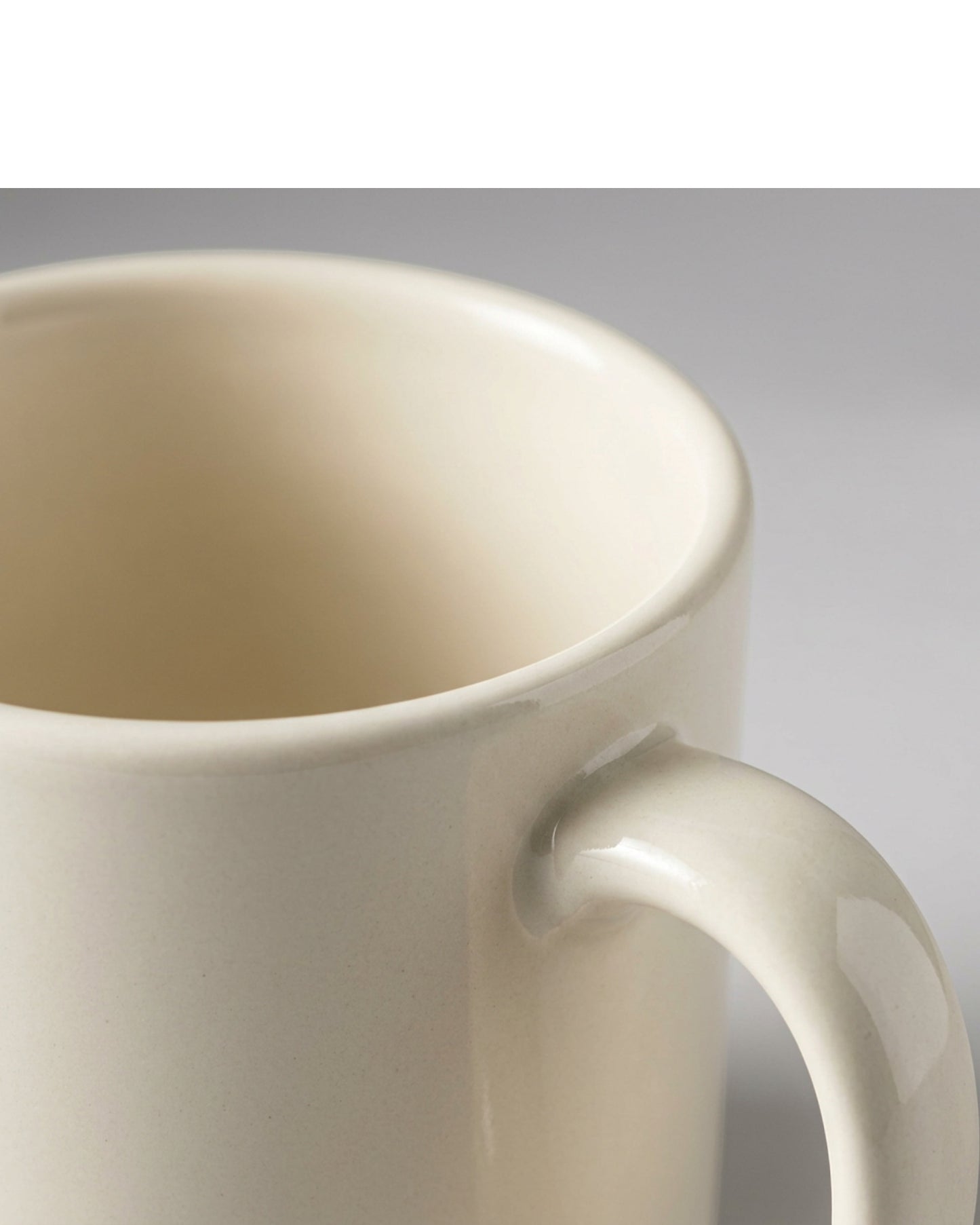 Kvxn Stoneware Ceramic Mug 420 ml Cream - Detail view