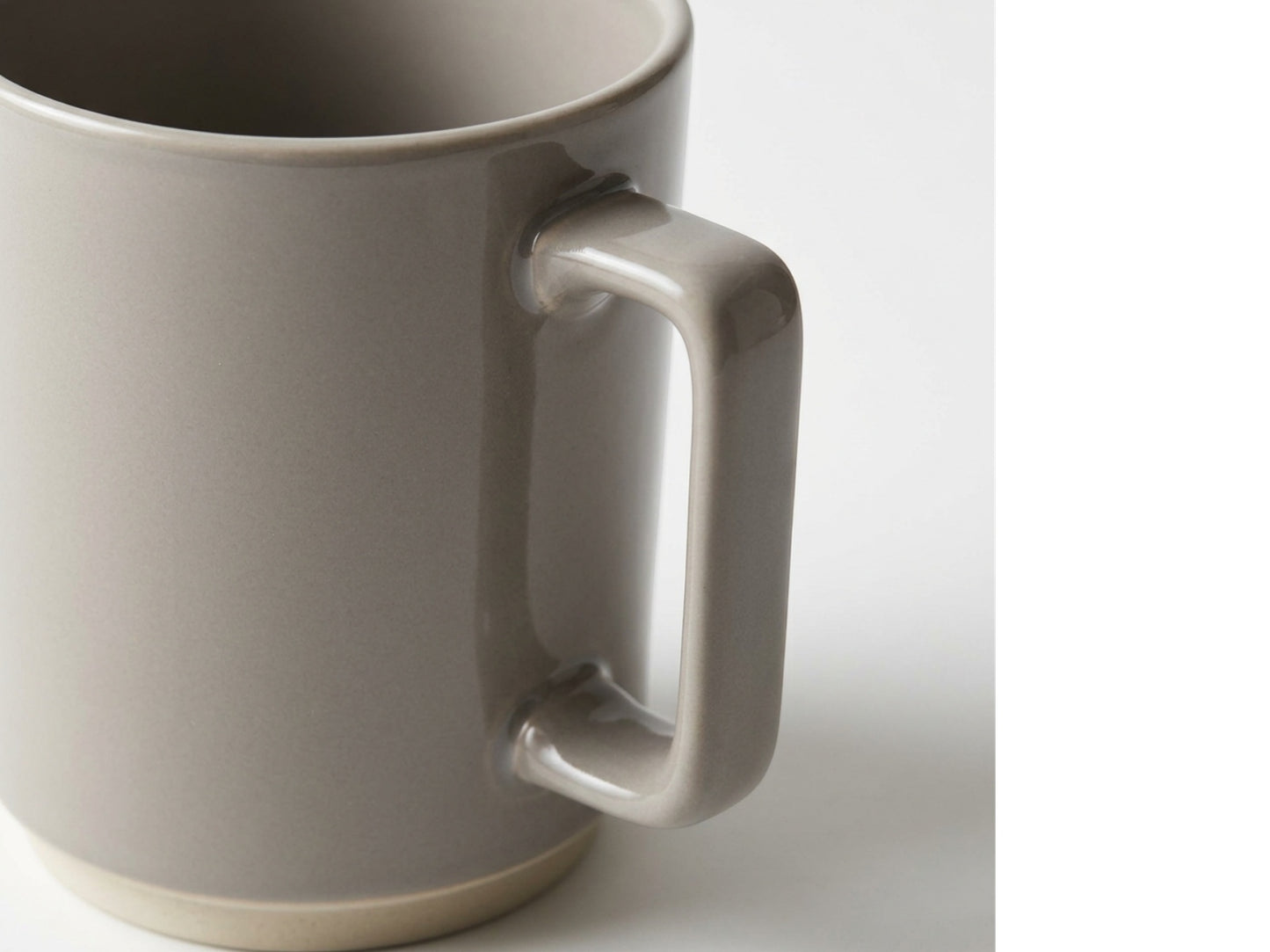 Kvxn Tall Ceramic Latte Mug Warm Gray