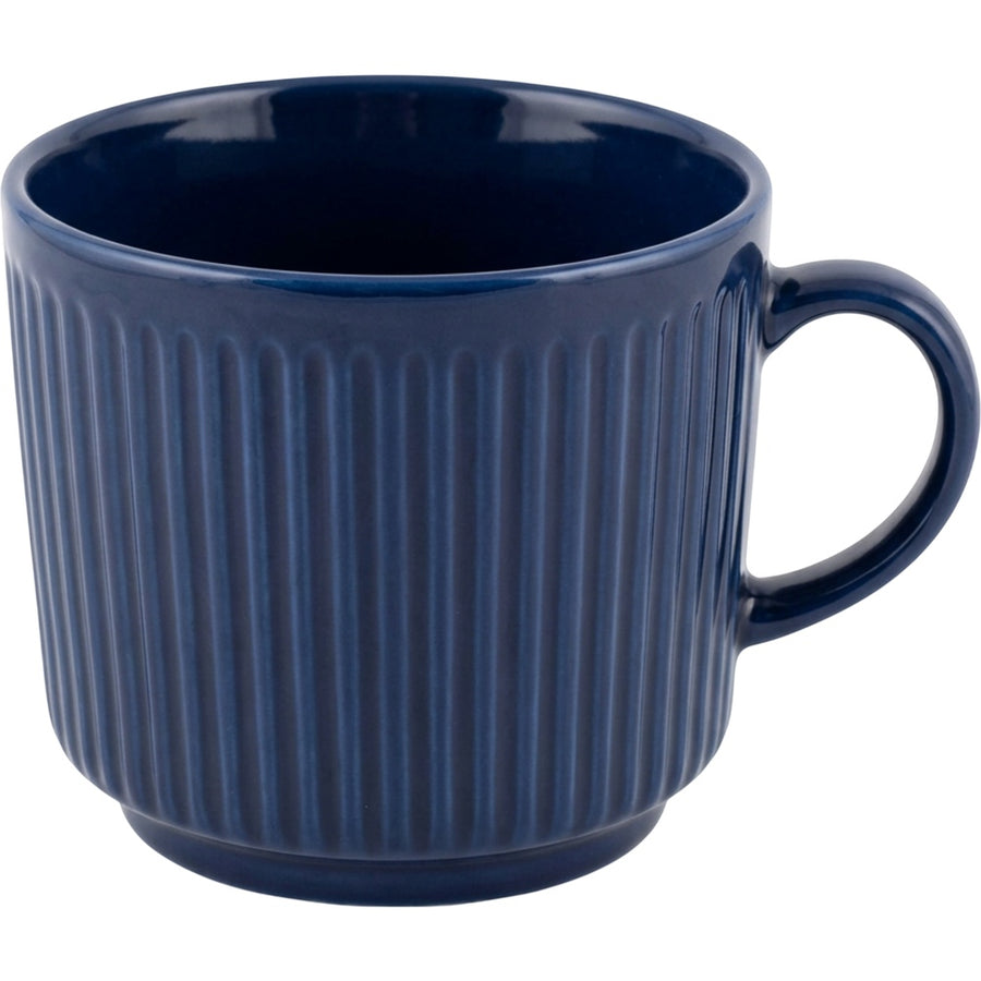 Kvxn Ribbed Porcelain Mug 300 ml Navy
