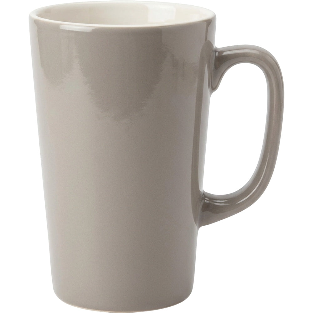 Kvxn Tall Ceramic Latte Mug Warm Gray