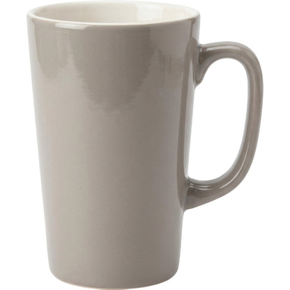Kvxn Tall Ceramic Latte Mug Warm Gray