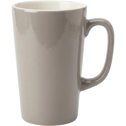 Kvxn Tall Ceramic Latte Mug Warm Gray